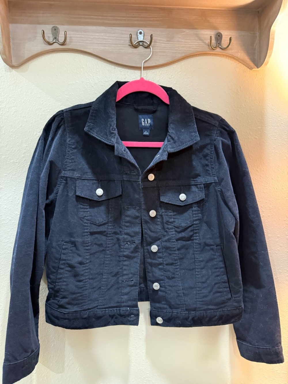 GAP Navy Corduroy Button Jacket